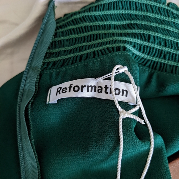 Reformation Archie Dress Emerald Size 4 - Picture 7 of 8